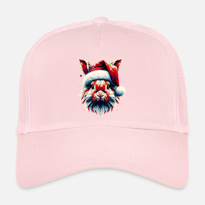 Polygone Art Lapin Père Noël Chapeau Original Casquette trucker 