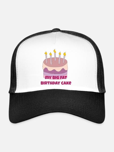 Mon gros gâteau d’anniversaire - Casquette trucker  - blanc/noir - Devant