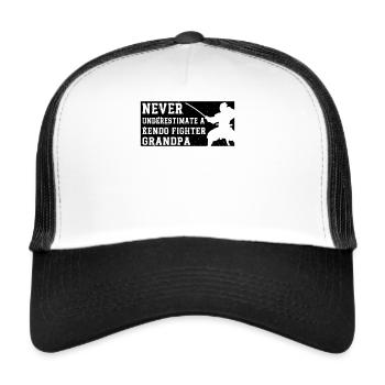 Never underestimate a Kendo Fighter grandpa Kendo - Trucker Cap - white/black - Front