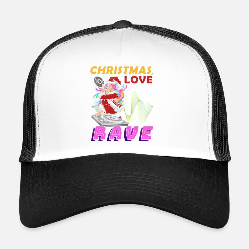Mrs. Claus Auf Der Tanzfläche! Weihnachten Techno Trucker Cap