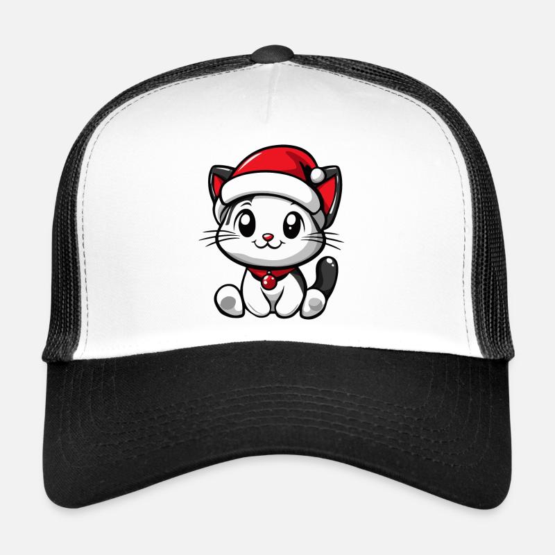Cat Christmas - Trucker Cap - white/black