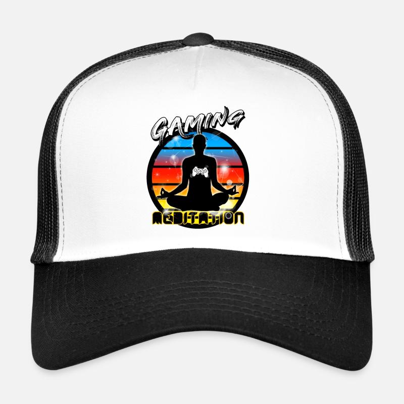 Level Gaming - Trucker Cap - Weiß/Schwarz