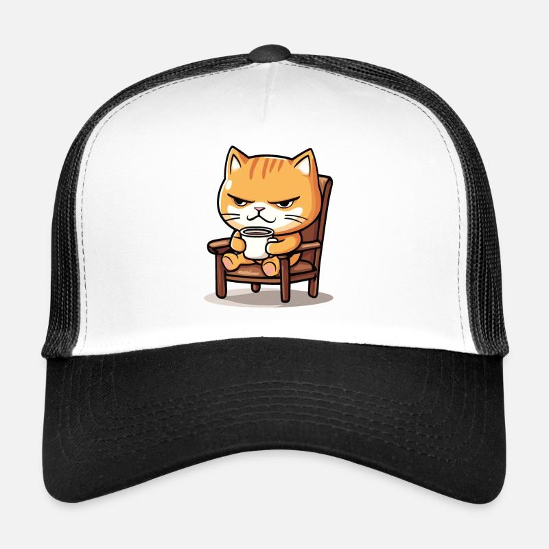 Hangover with coffee on the chair Trucker Cap