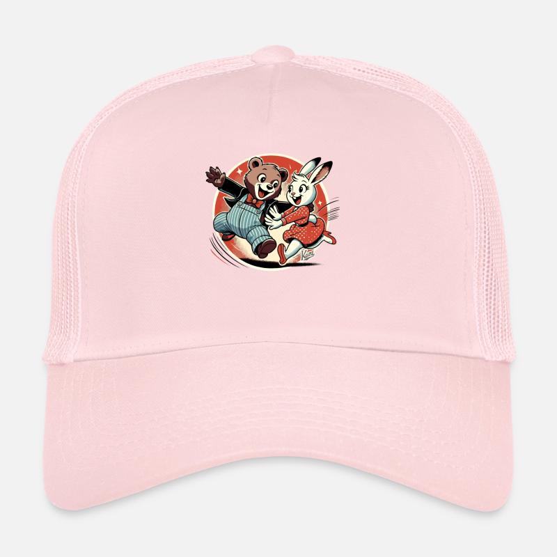 L’ours et le lapin sont heureux ensemble Casquette trucker 