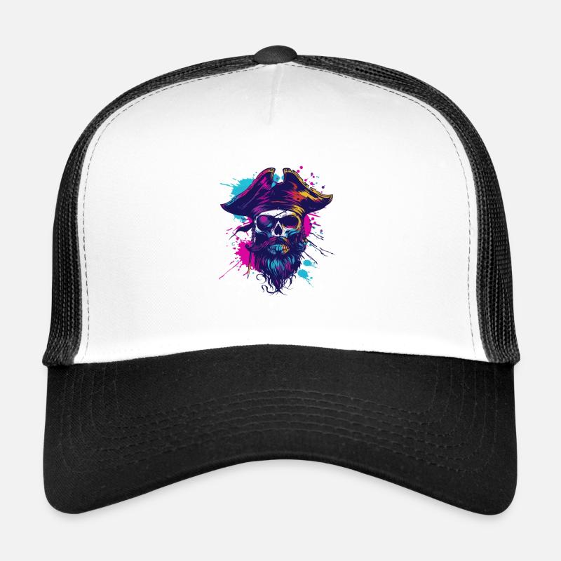 Crâne de pirate Casquette trucker 