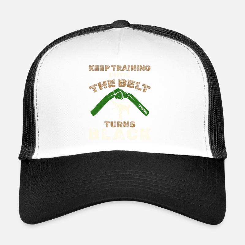Schwarzer Gürtel: Motivation Kampfkunst Taekwondo Trucker Cap