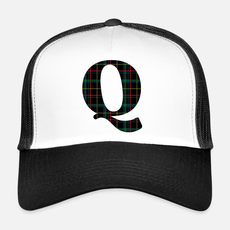 Monogramme q tartan écossais Casquette trucker 