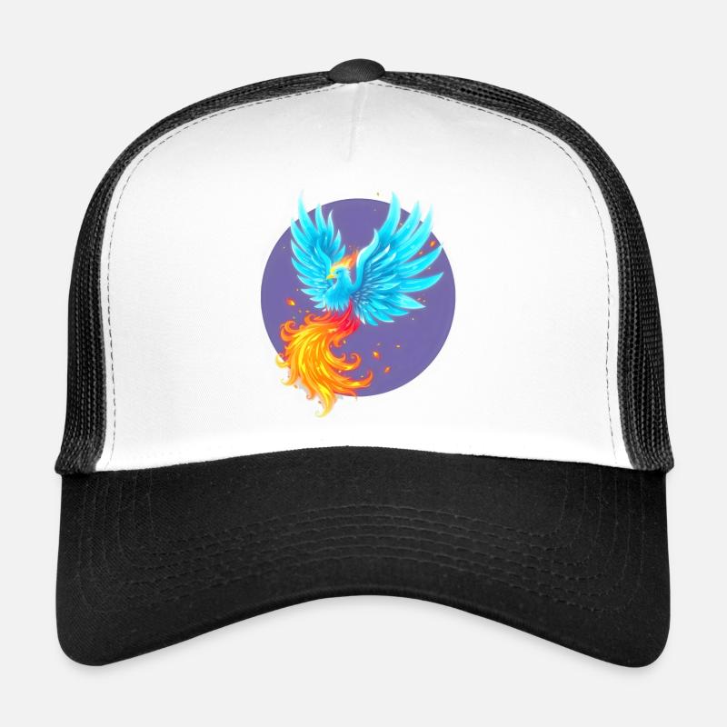 Bleu froid Brûlant Phoenix Casquette trucker 