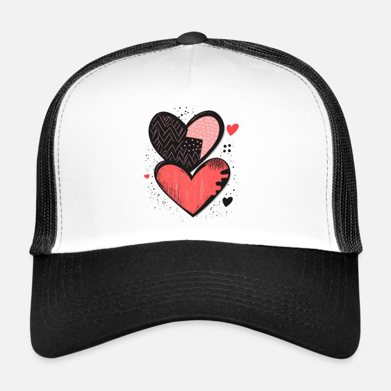 Valentinstag Liebe Herzen Herzmuster Geschenk Trucker Cap