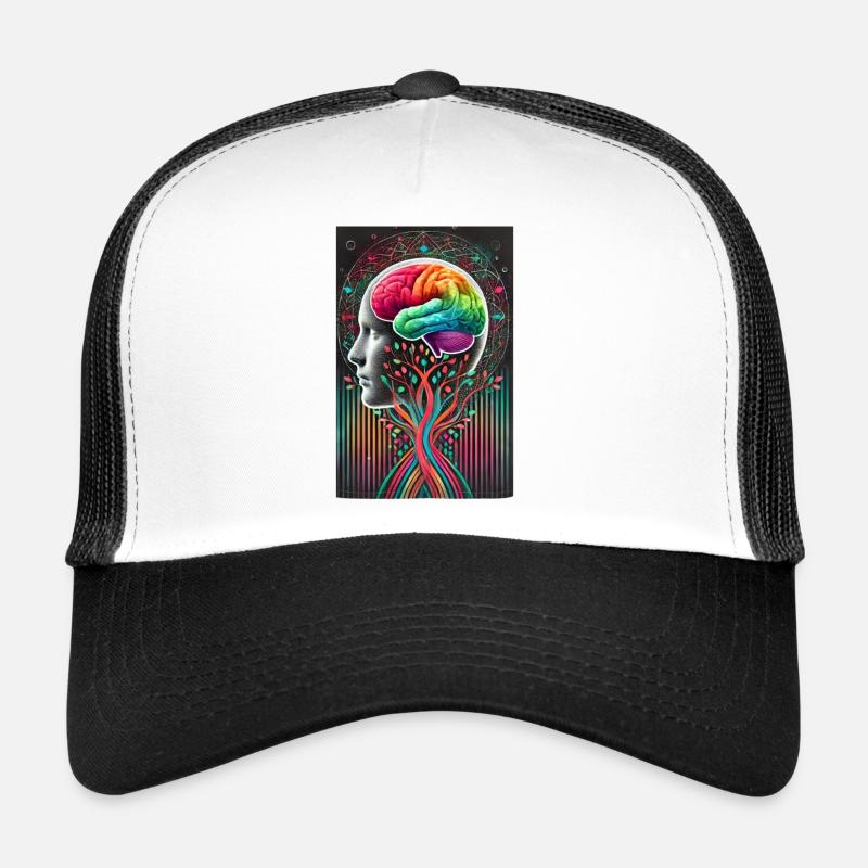 Conception surréaliste d’un arbre cérébral – Fusion créative Casquette trucker 