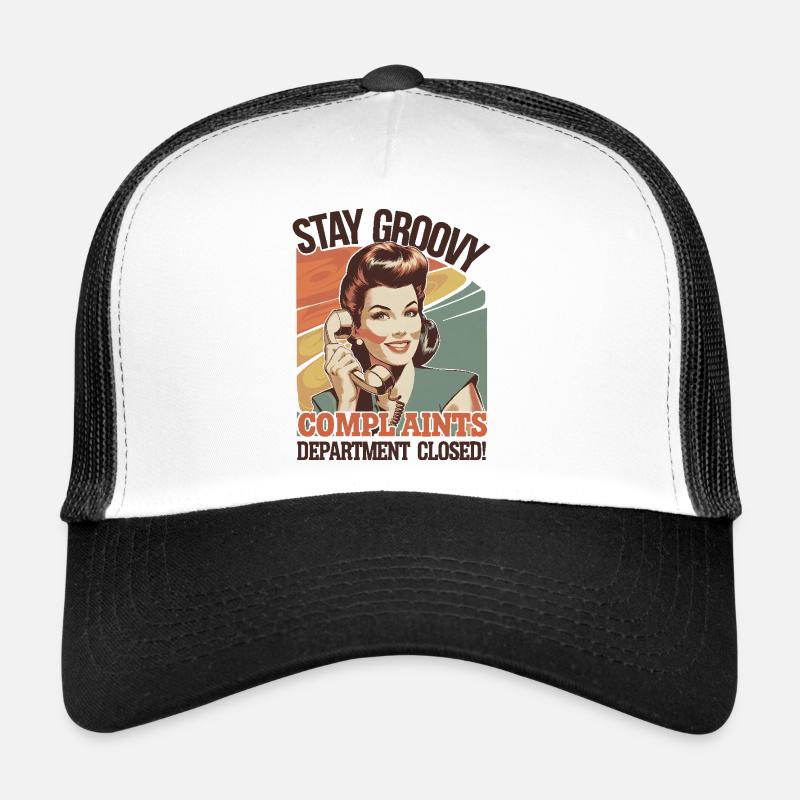 Stay Groovy Retro Plaintes fermées Casquette trucker 