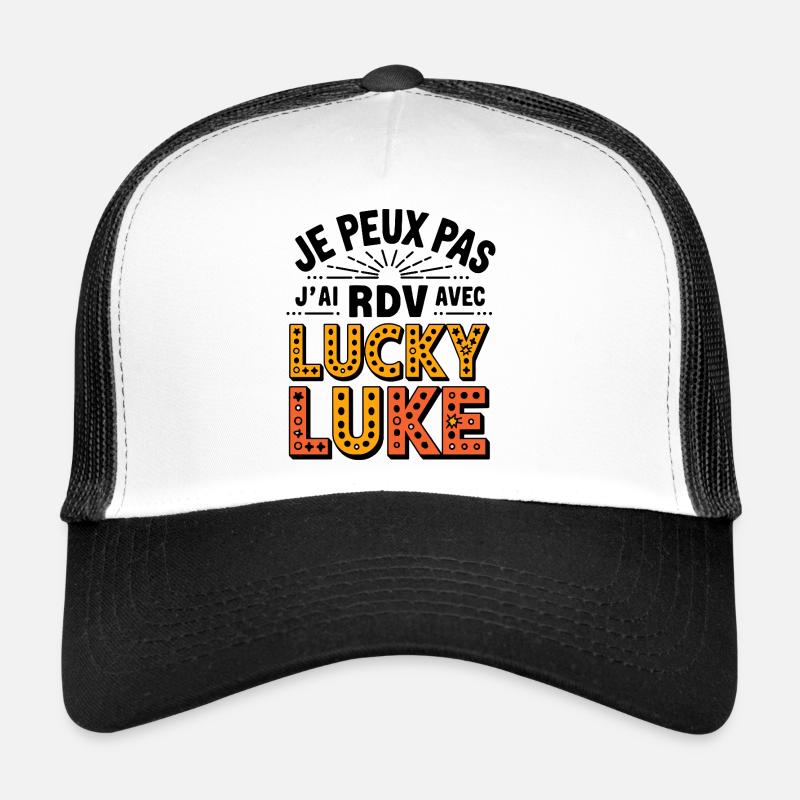 je peux pas rdv avec lucky Luke Casquette trucker 