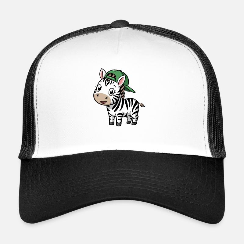 Cute Zebra with Hat Trucker Cap