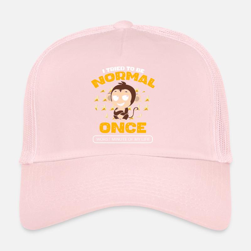 Funny Monkey With Bananas Trying To Be Normal Trucker Cap