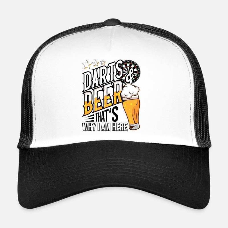 Darts and Beer darum bin ich hier Geschenkidee Trucker Cap
