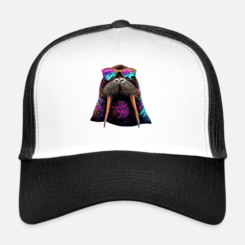 Walrus, tusks, seal, wild Pacific walruses Trucker Cap