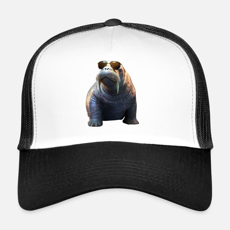 Walrus, tusks, seal, wild Pacific walruses Trucker Cap