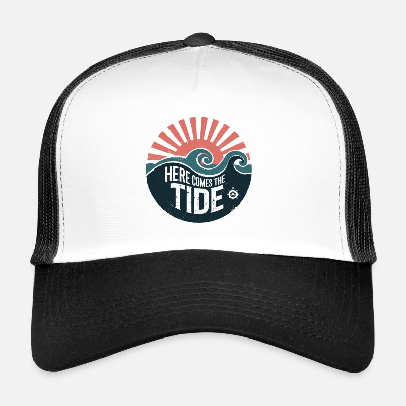 Here Comes the Tide | Nautical & Sea Lovers - Trucker Cap - white/black