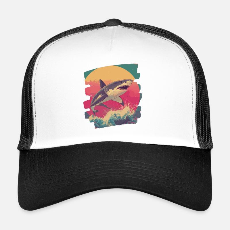 Haifisch - Trucker Cap - Weiß/Schwarz