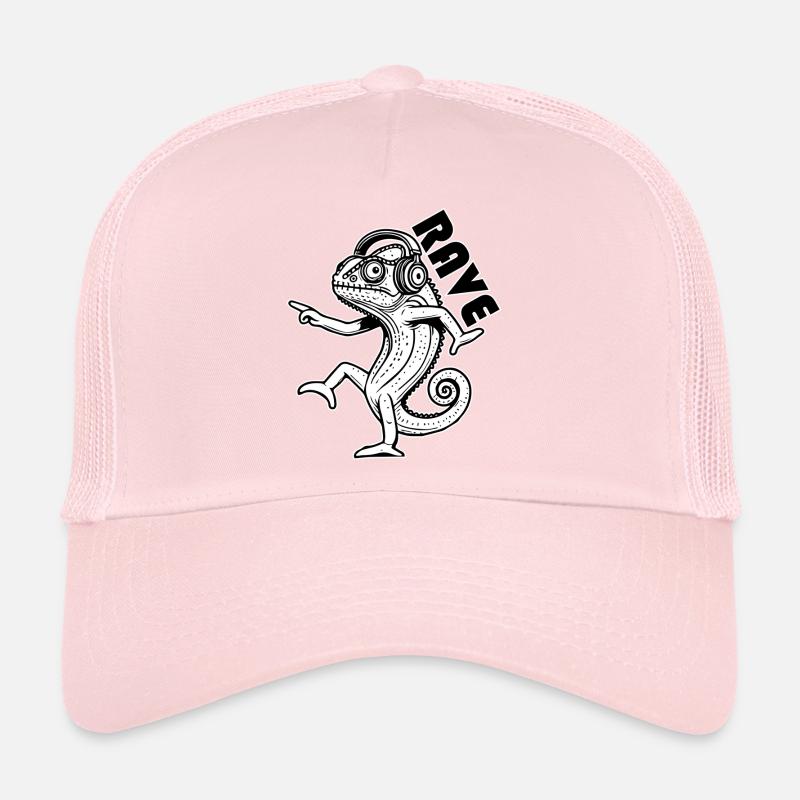 Caméléon dansant - Rave Design Casquette trucker 
