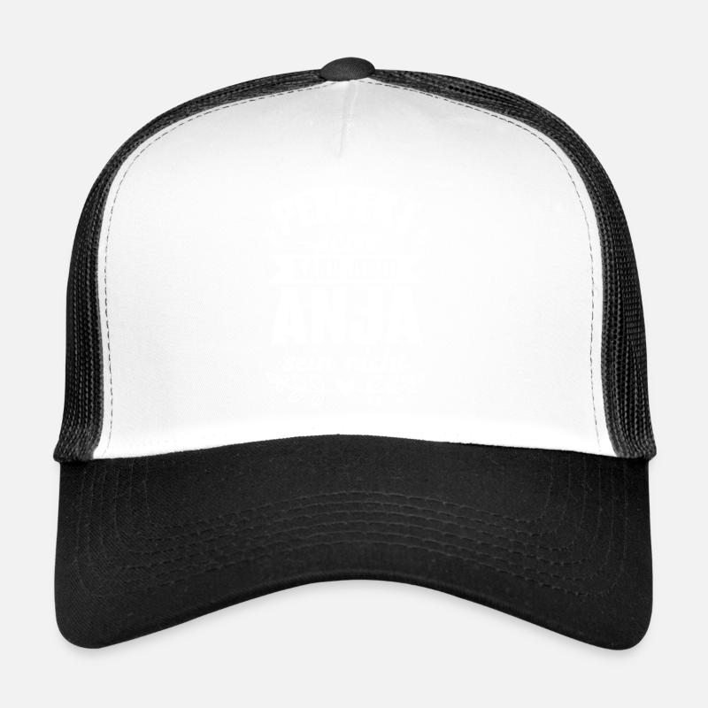 Anja - Perfekt Sein Kann Jeder Anja Nicht - Trucker Cap - Weiß/Schwarz
