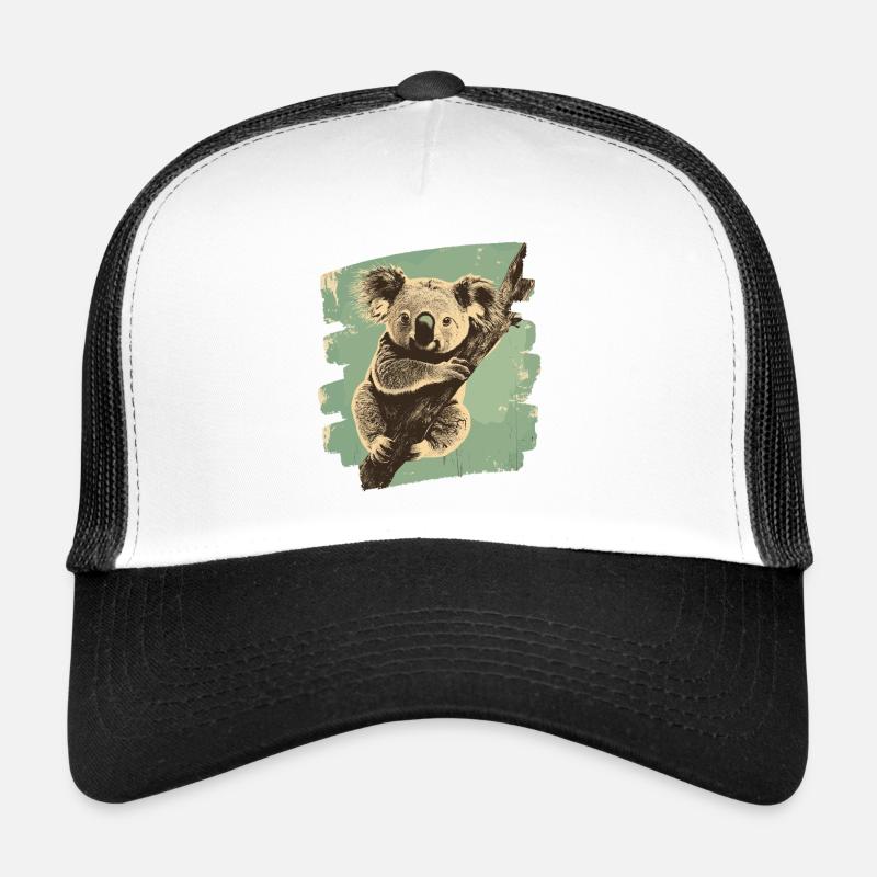 Koala - Trucker Cap - Weiß/Schwarz