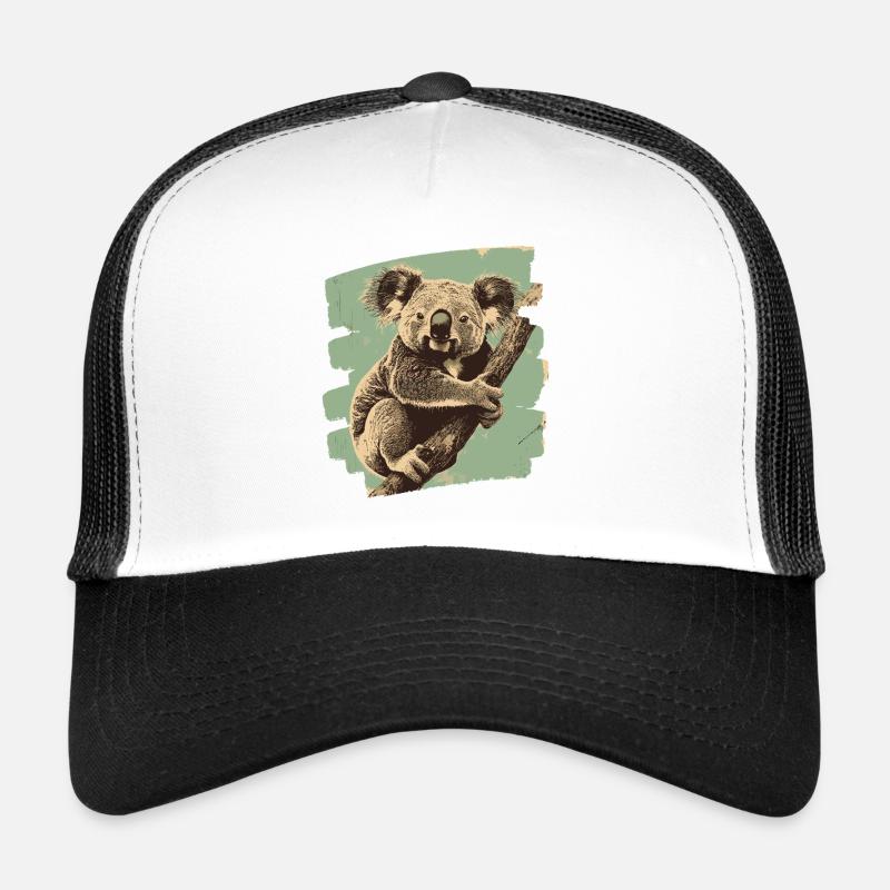 Koala Bär - Trucker Cap - Weiß/Schwarz
