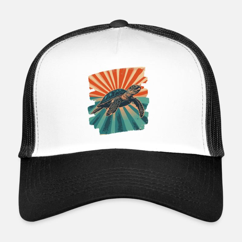 Tortue de mer rétro Casquette trucker 