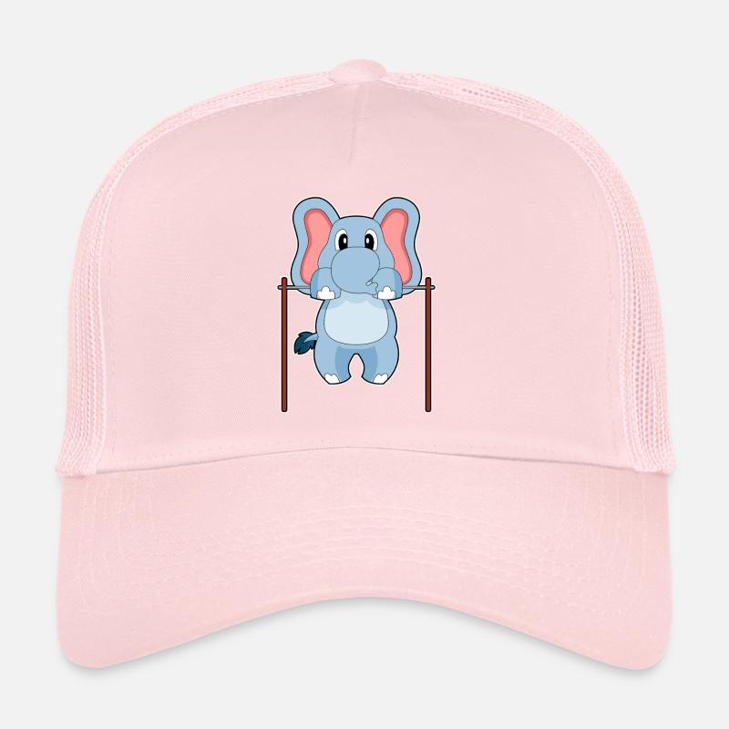 Eléphant Bodybuilder Tractions Musculation Casquette trucker 