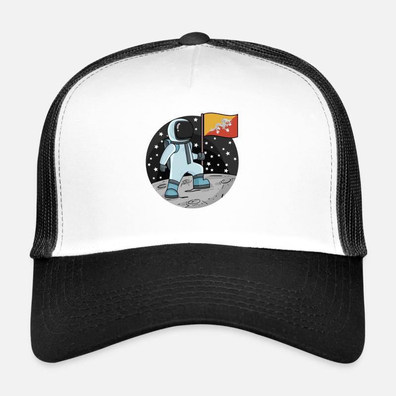 Astronaut Flag Bhutan Trucker Cap