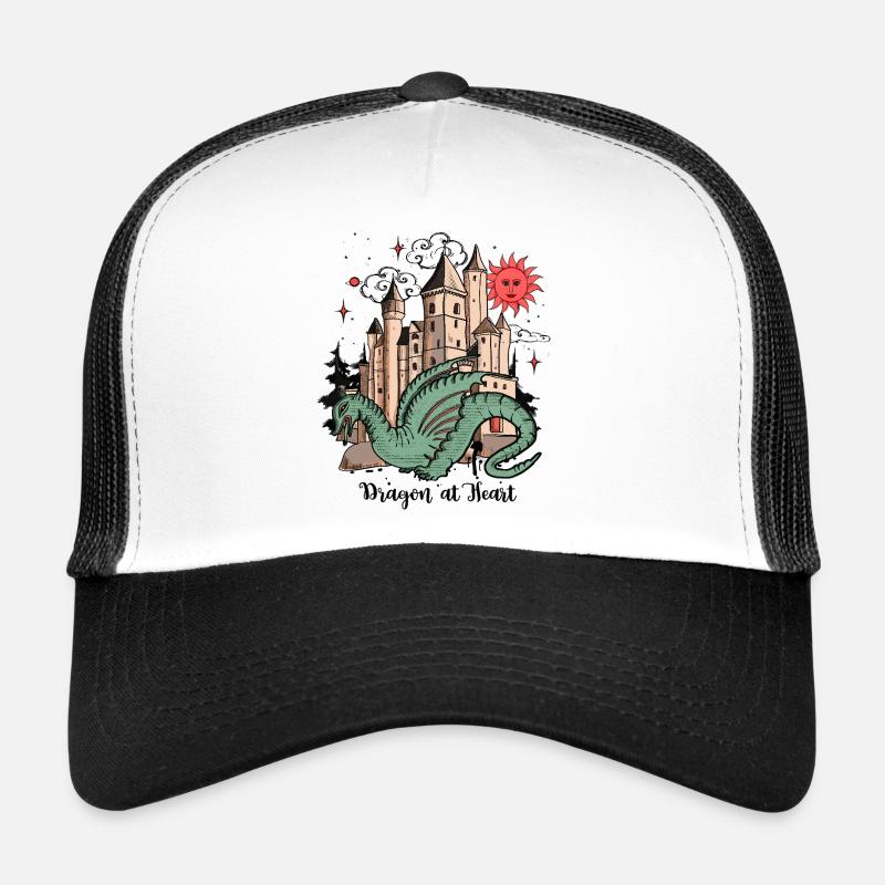 Drache mit Schloss Trucker Cap