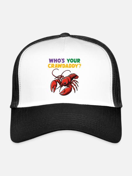 Wer ist dein Crawdaddy - Trucker Cap - Weiß/Schwarz