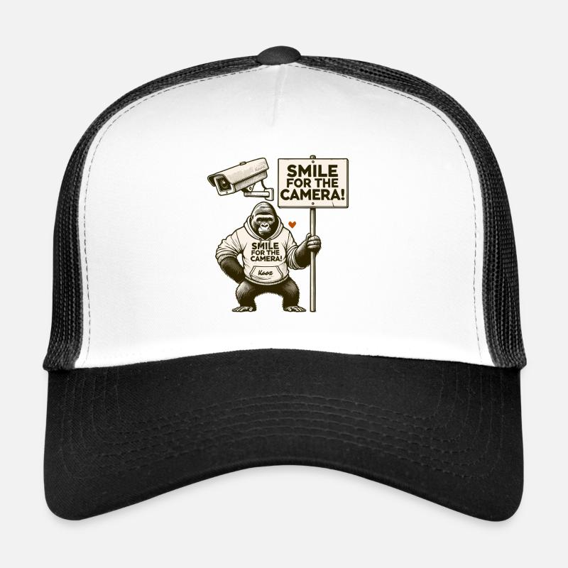 Surveillance des singes : sourire pour la caméra Casquette trucker 