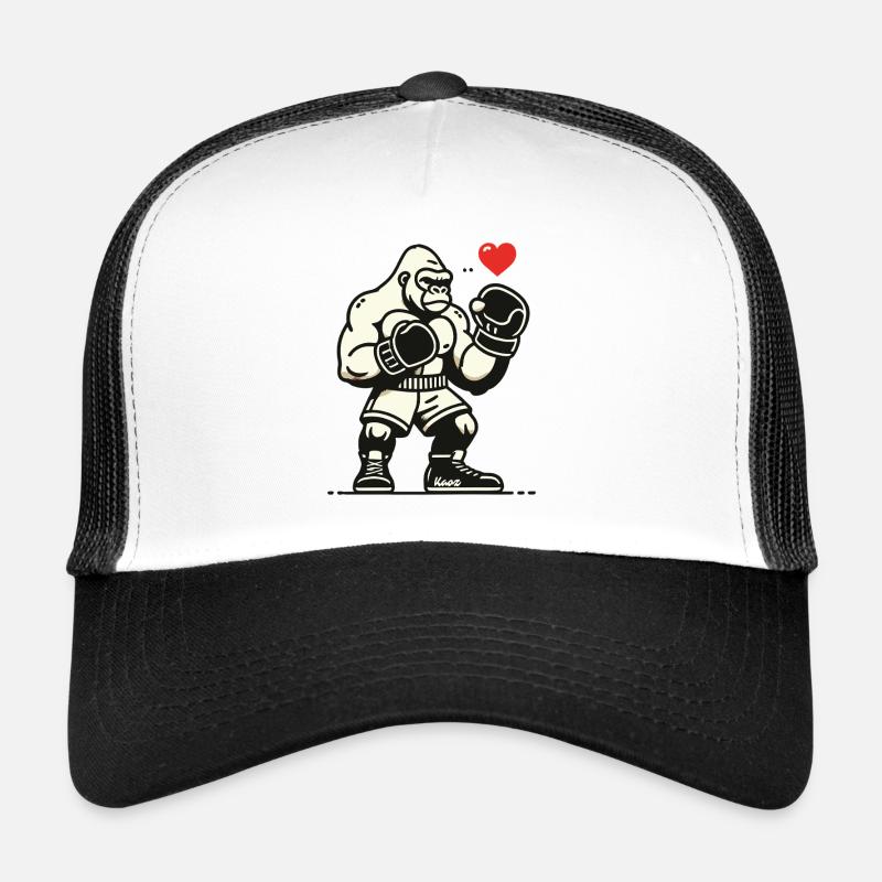 Boxer-Gorilla mit Herz Trucker Cap