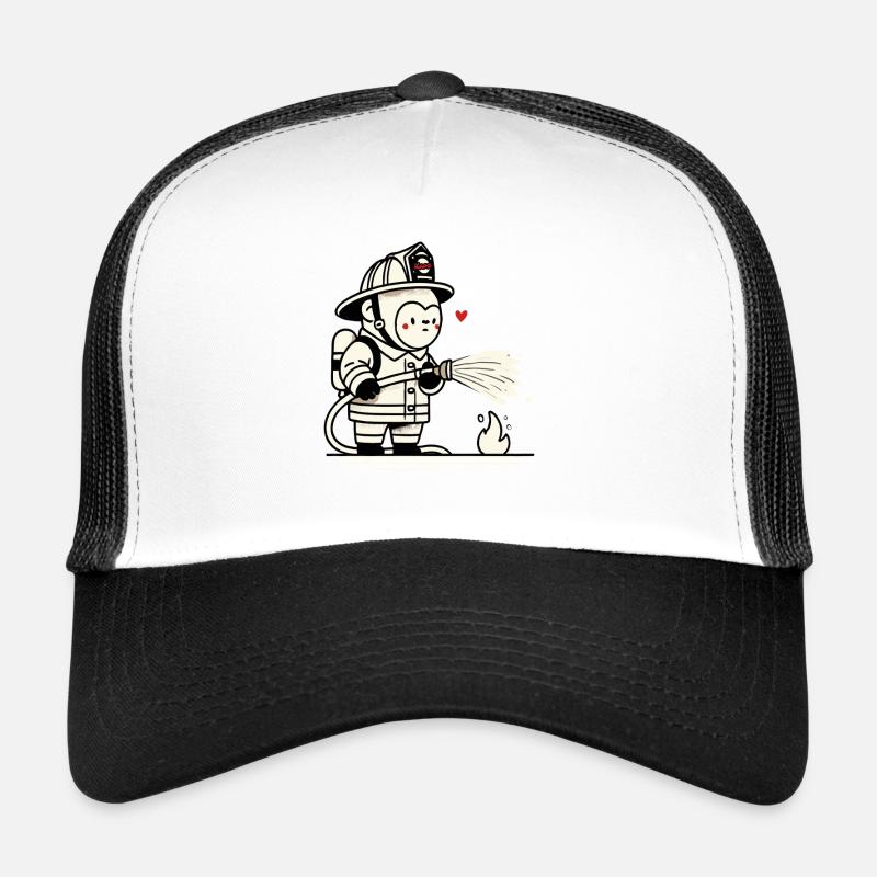 Little gorilla firefighter Trucker Cap