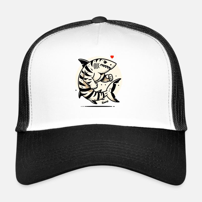 Requin tigre musclé : Puissance des mers des requins Casquette trucker 