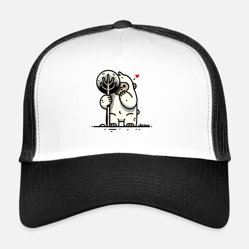 Little gorilla hiding behind a tree Trucker Cap