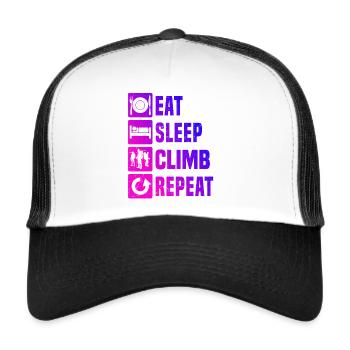 Grimpeur Femmes Bloc Escalade de bloc - Casquette trucker  - blanc/noir - Devant