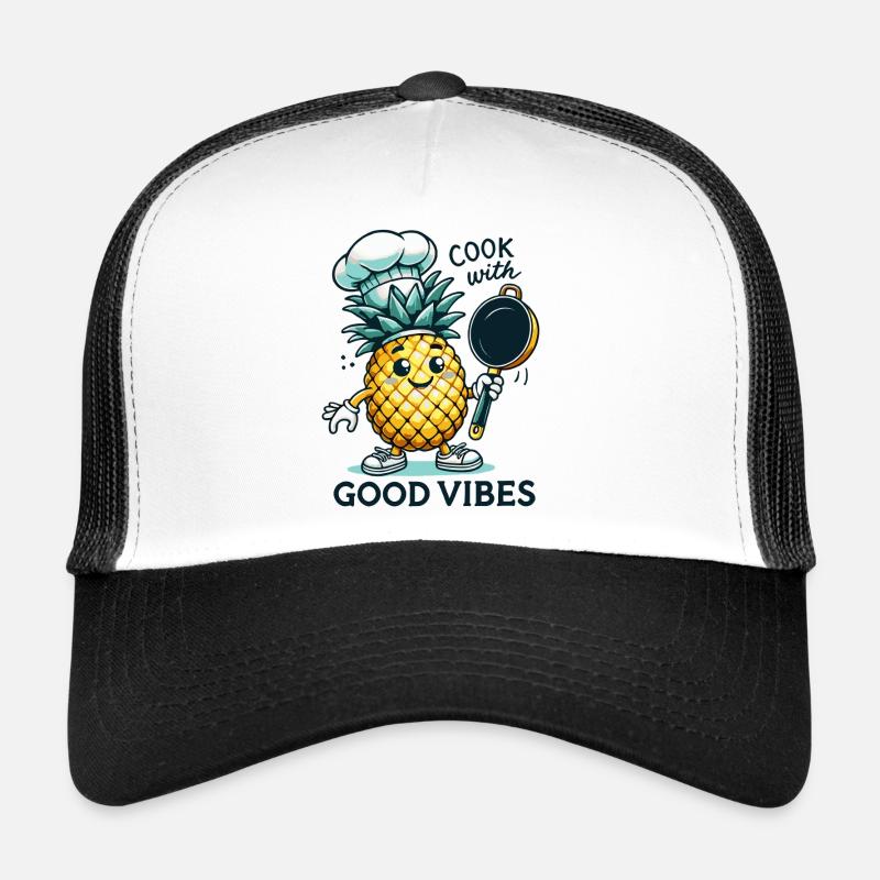 Cuisinez avec joie Ananas Chef Happy Cooking Casquette trucker 