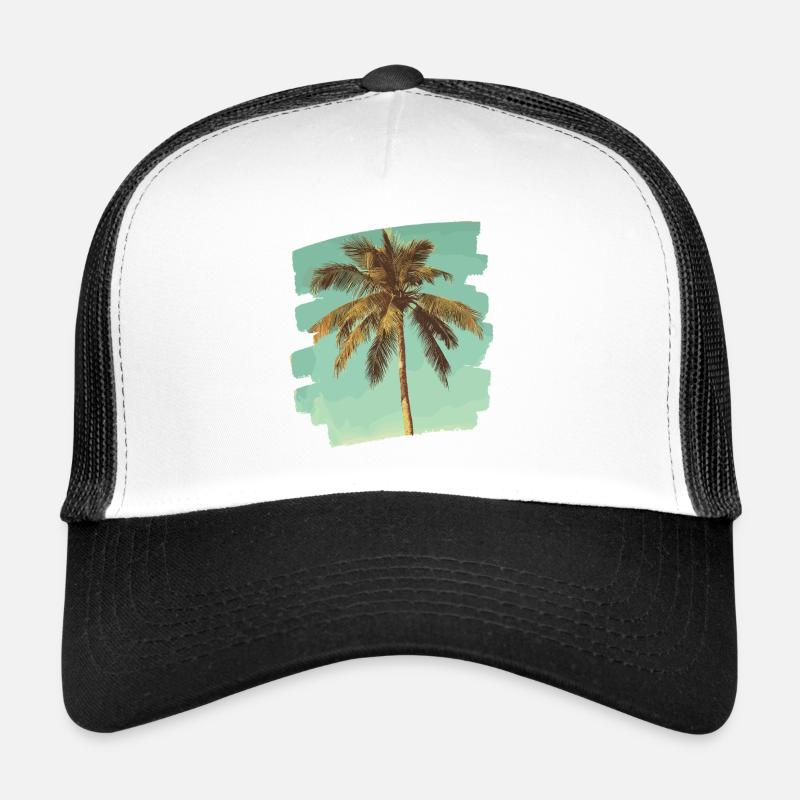 palmier rétro Casquette trucker 