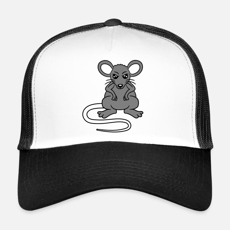 Maus Guckt Böse Wütend Frustriert Sauer Aggressiv Trucker Cap