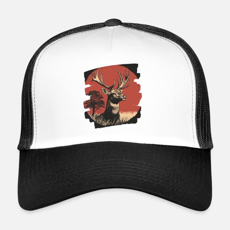 Cerf avec bois Casquette trucker 