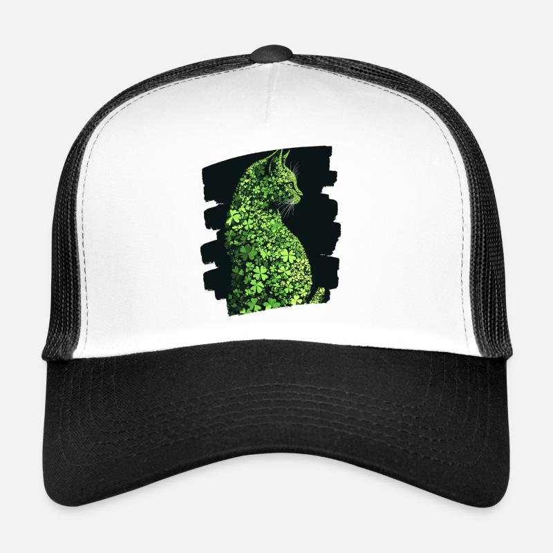 Chat de la Saint-Patrick Casquette trucker 