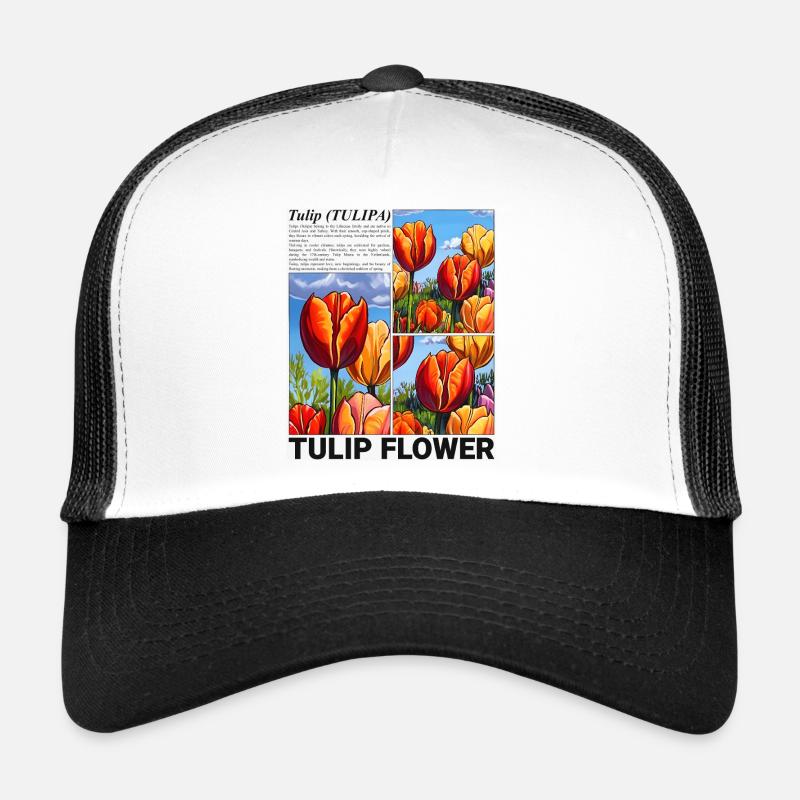 Tulipe Fleur Nature Printemps Botanique Cadeau Casquette trucker 