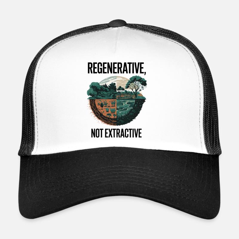 Régénératrice, pas extractive - Eco Farming Design Casquette trucker 