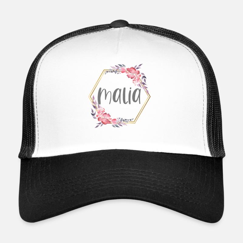 Malia Mädchen Name personalisiertes Geschenk Trucker Cap