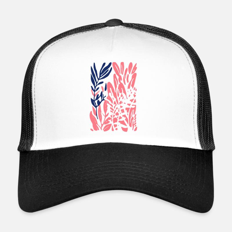 Plantes abstraites : des formes colorées dans le style de Matisse Casquette trucker 
