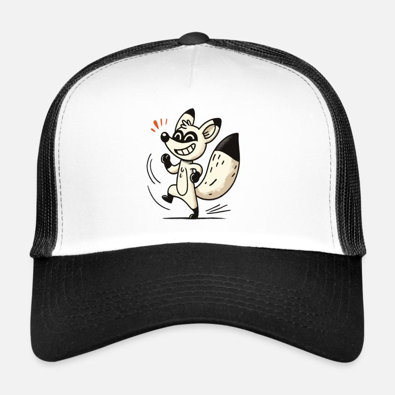 Renard coquin dans le style dessin animé Casquette trucker 