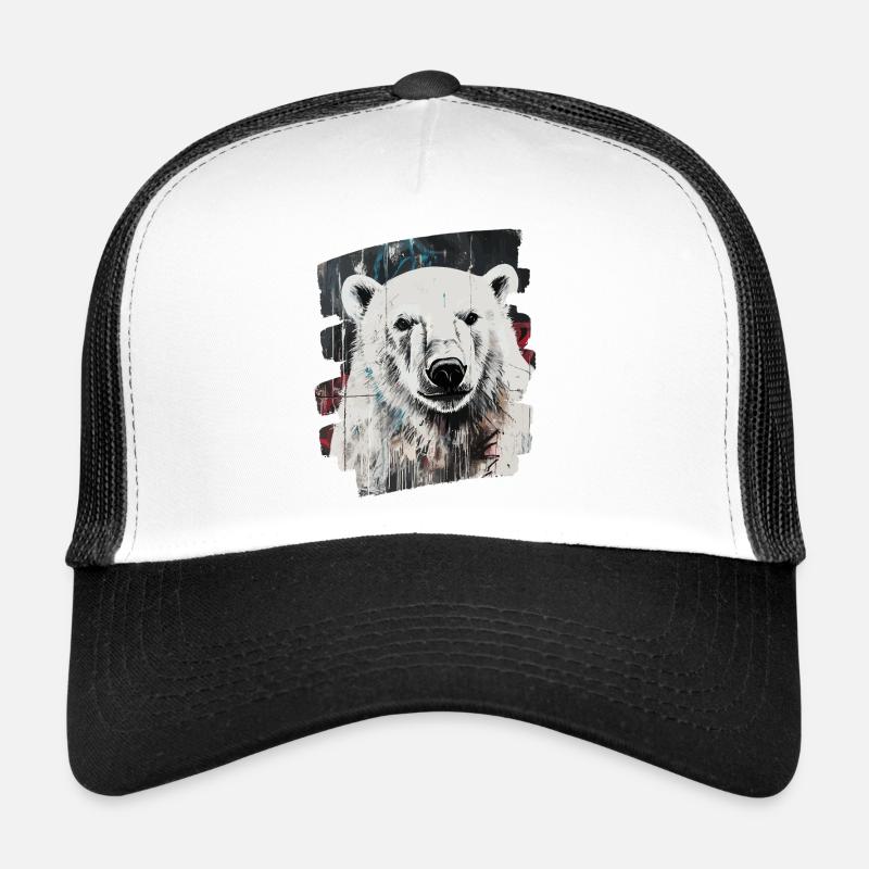 Ours blanc Casquette trucker 