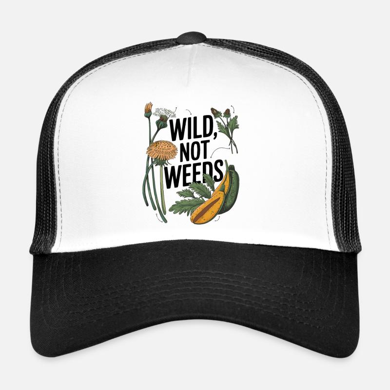 Wild Not Weeds - Nature-Inspired Foraging Art Trucker Cap